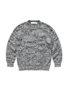 Isabel Benenato SS22 Textured Cotton Knit Sweater Black White Size M